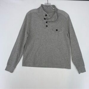 Haggar Slim Fit Grey Pull Over Henley Men’s Size S